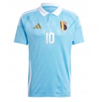 Camisa de Futebol Bélgica Romelu Lukaku #10 Equipamento Secundário Europeu 2024 Manga Curta